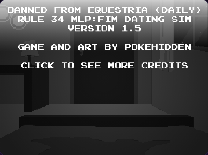 Banned from Equestria title screen